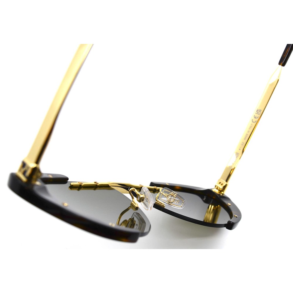 NEW FENDI FE40042U 52N DARK HAVANA/GOLD GREEN AUTHENTIC SUNGLASSES - Picture 12 of 14